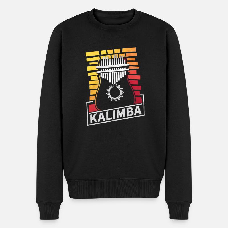 Idiophon Kalimba Geschenk - Männer Premium Bio Pullover - Schwarz