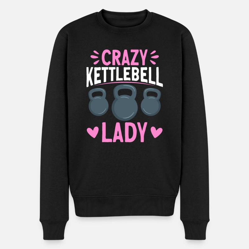 Kettlebell Workout Fitness Training - Männer Premium Bio Pullover - Schwarz