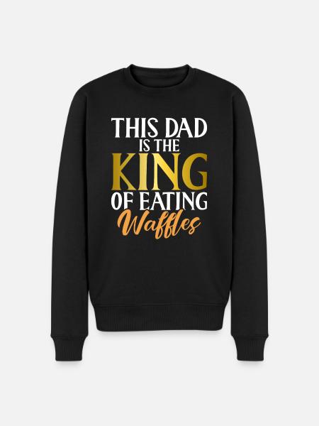 Waffle Lover Gifts - Men's Premium Organic Jumper - black