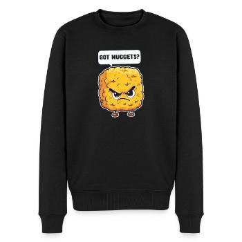 Chicken Nugget Got Nuggets? - Männer Premium Bio Pullover - Schwarz - Vorne - Nico (187cm)