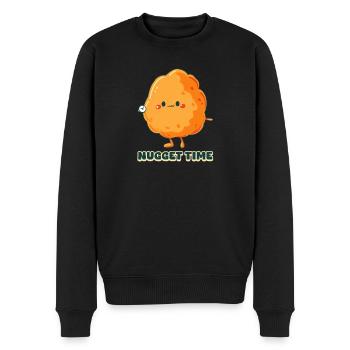 Chicken Nugget Nugget Zeit - Männer Premium Bio Pullover - Schwarz - Vorne - Nico (187cm)