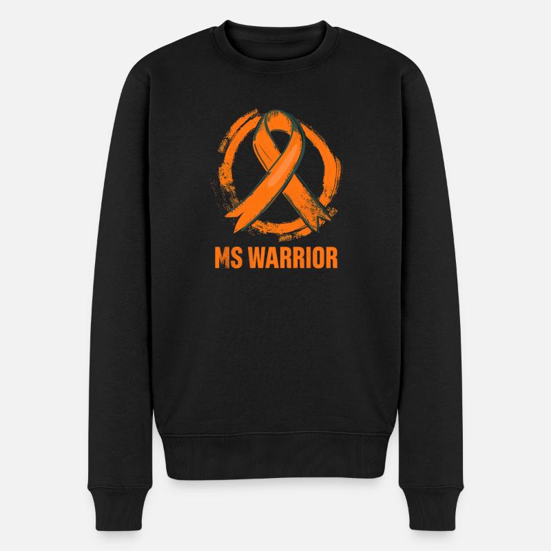 MS Awareness Ms Warrior - Männer Premium Bio Pullover - Schwarz