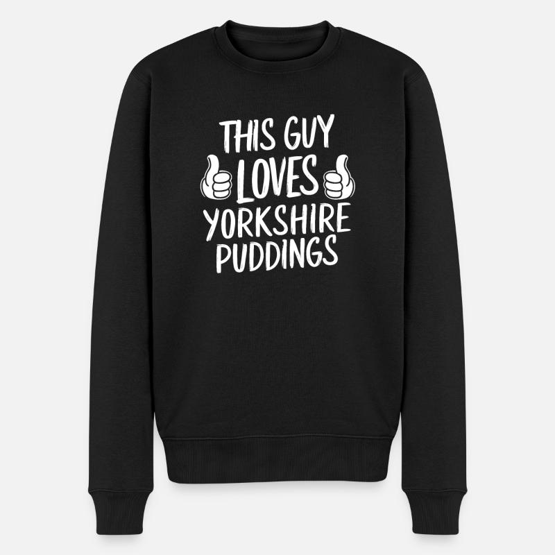 Yorkshire Pudding Geschenk - Männer Premium Bio Pullover - Schwarz