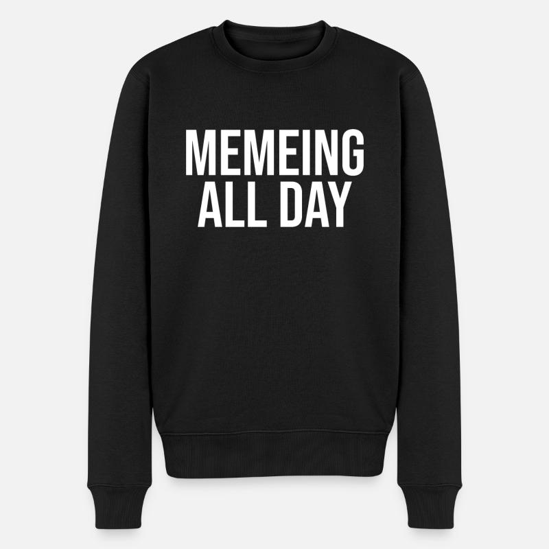 Memeing toute la journée - Pull Premium bio Homme - noir