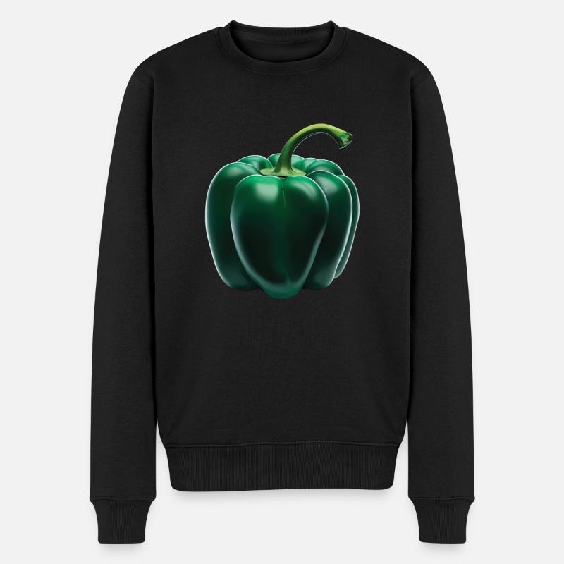 Paprika Geschenk - Männer Premium Bio Pullover - Schwarz