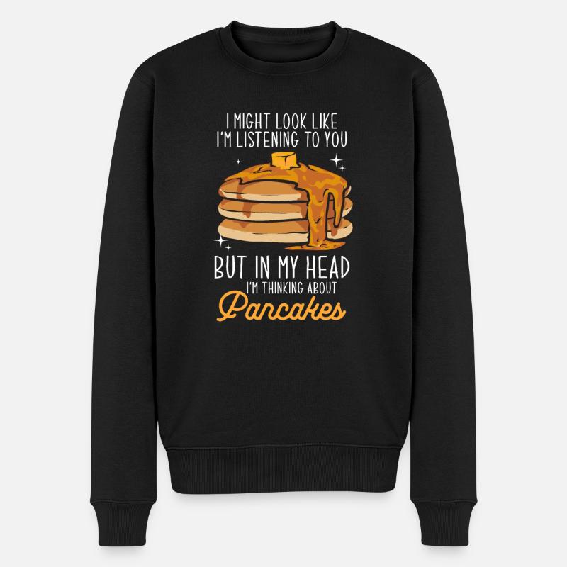 Crêpes Petit-déjeuner Crêpes - Pull Premium bio Homme - noir