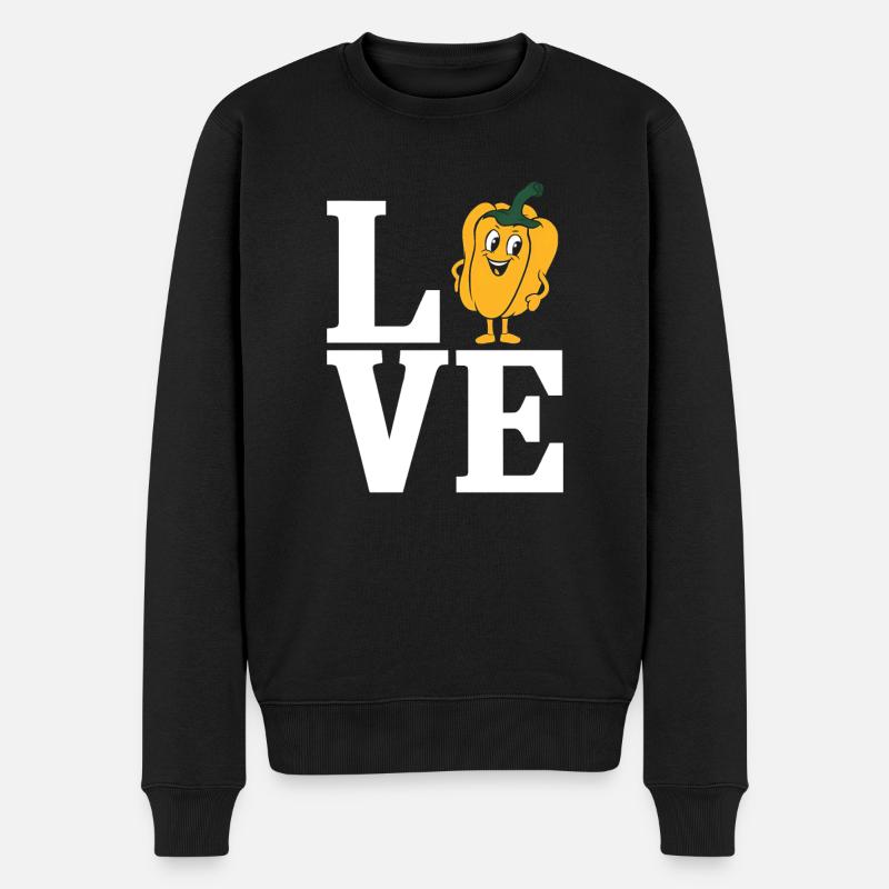 Paprika Geschenk - Männer Premium Bio Pullover - Schwarz