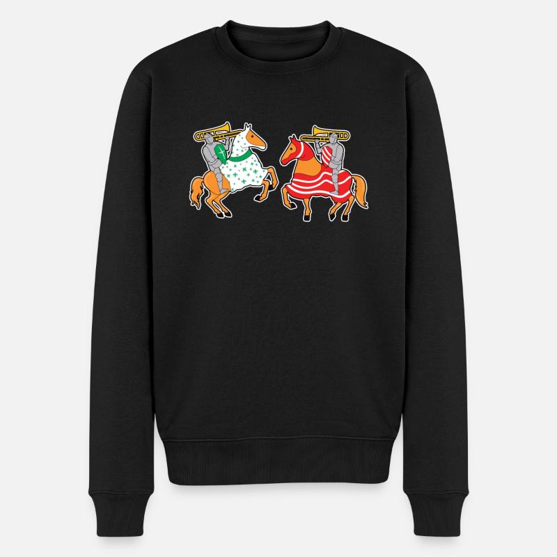 Pferdeturnier Ren Faire - Männer Premium Bio Pullover - Schwarz