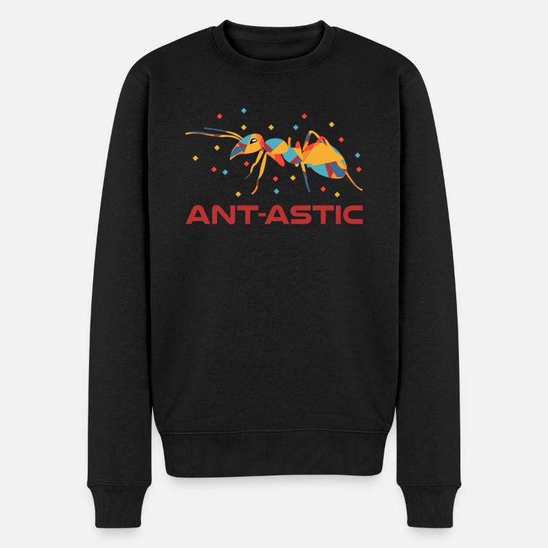 Ant Ants - Männer Premium Bio Pullover - Schwarz