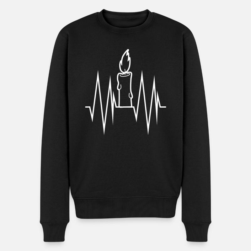 Candlemaking Candles Candle - Männer Premium Bio Pullover - Schwarz