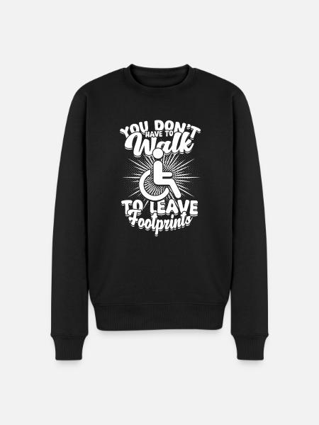 Rollstuhlfahrer Rollifahrer - Männer Premium Bio Pullover - Schwarz