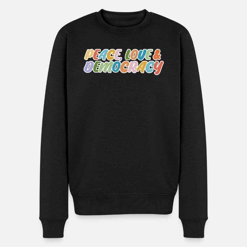 Élections démocratiques Démocratie - Pull Premium bio Homme - noir