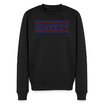 Démocratie Élections démocratiques - Pull Premium bio Homme - noir - Devant - Nico (187cm)