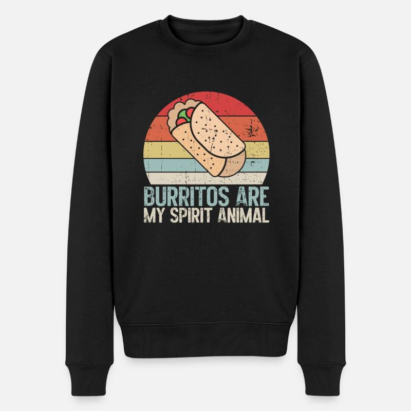 Burrito Gift - Männer Premium Bio Pullover - Schwarz