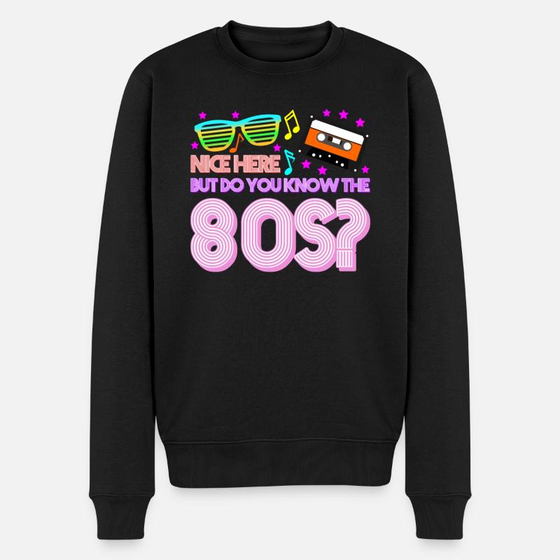 1980 Rétro Années 80 - Pull Premium bio Homme - noir