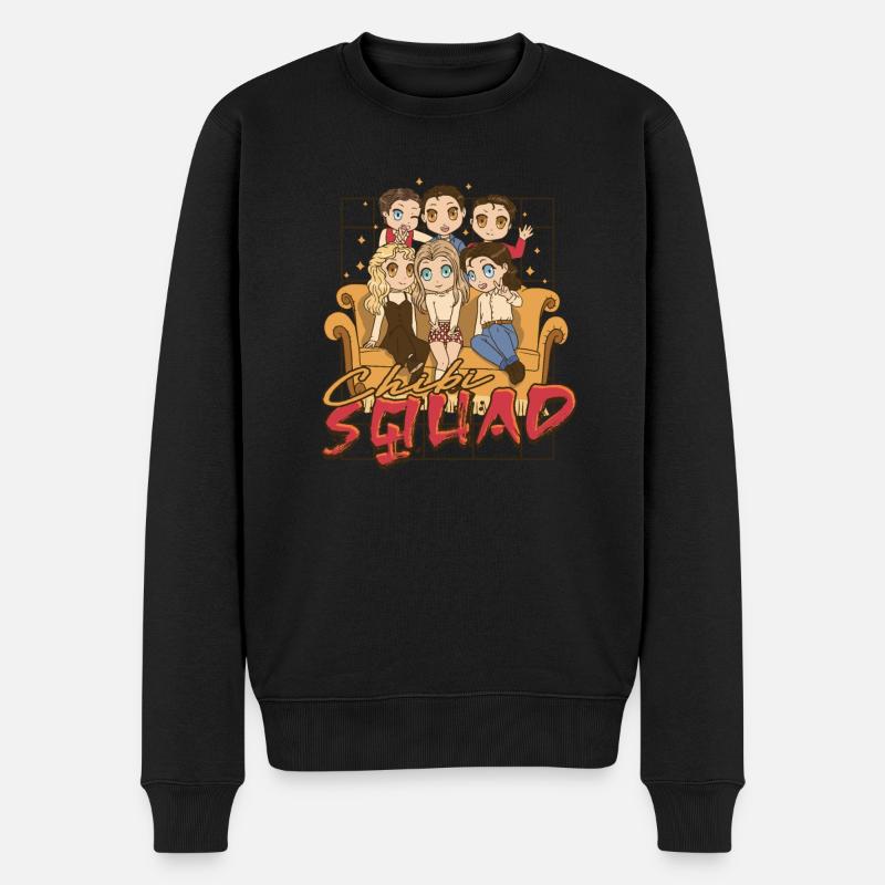 Anime Chibi Squad - Pull Premium bio Homme - noir