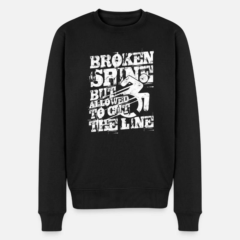 Rollstuhlfahrer Rollifahrer - Männer Premium Bio Pullover - Schwarz