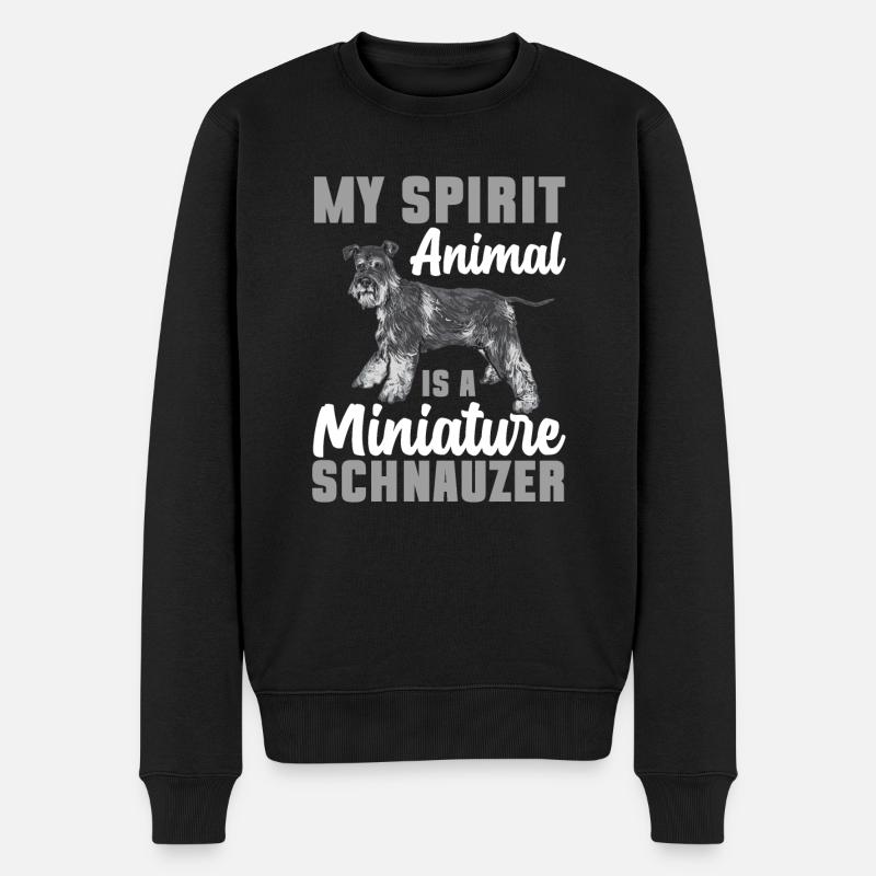 Schnauzer nain Chien Schnauzer - Pull Premium bio Homme - noir
