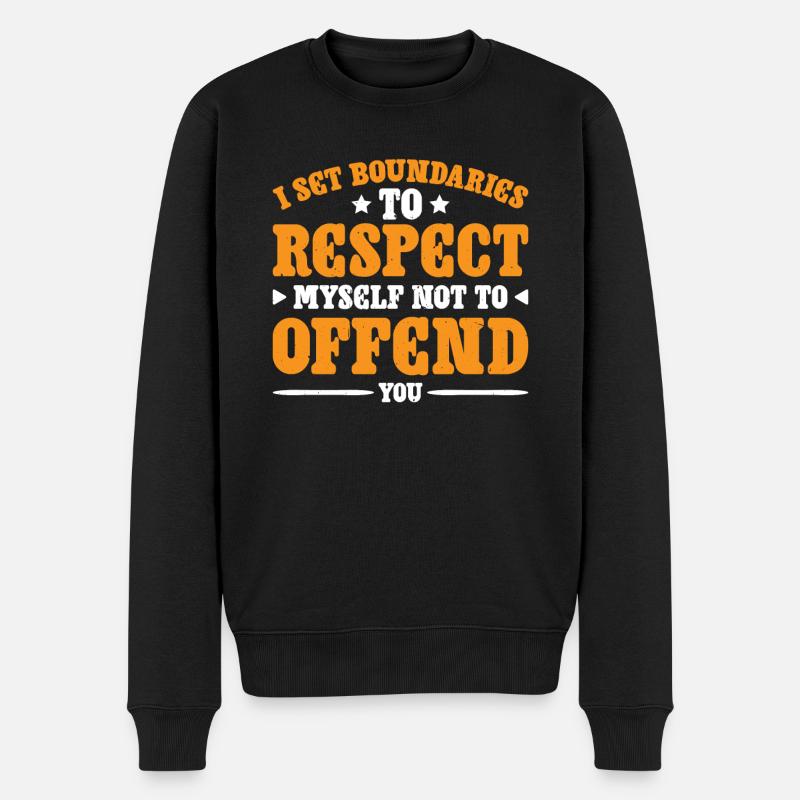 Je me fixe des limites pour me respecter 3 - Pull Premium bio Homme - noir