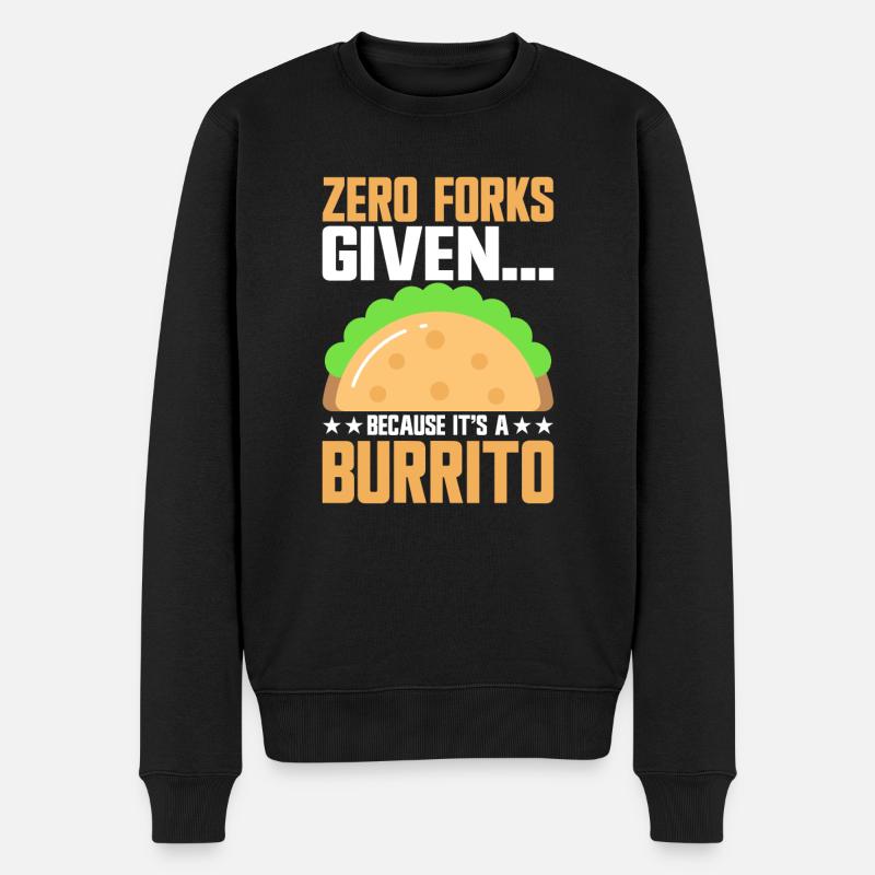 Burrito Gift - Männer Premium Bio Pullover - Schwarz