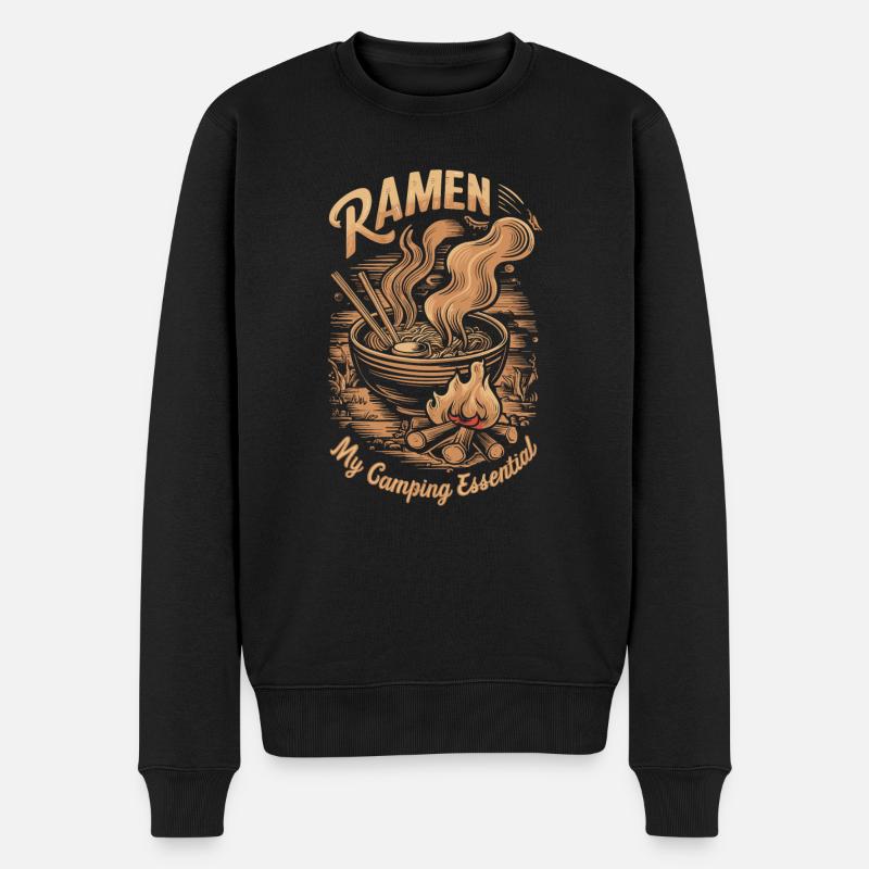 Camping Amateurs de Ramen - Pull Premium bio Homme - noir