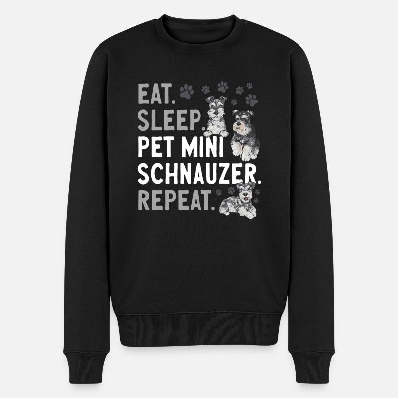 Zwergschnauzer Hund Schnauzer - Männer Premium Bio Pullover - Schwarz