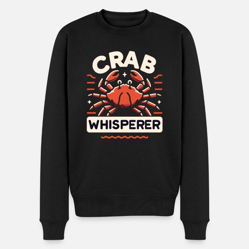 Krabbenflüsterer - Männer Premium Bio Pullover - Schwarz