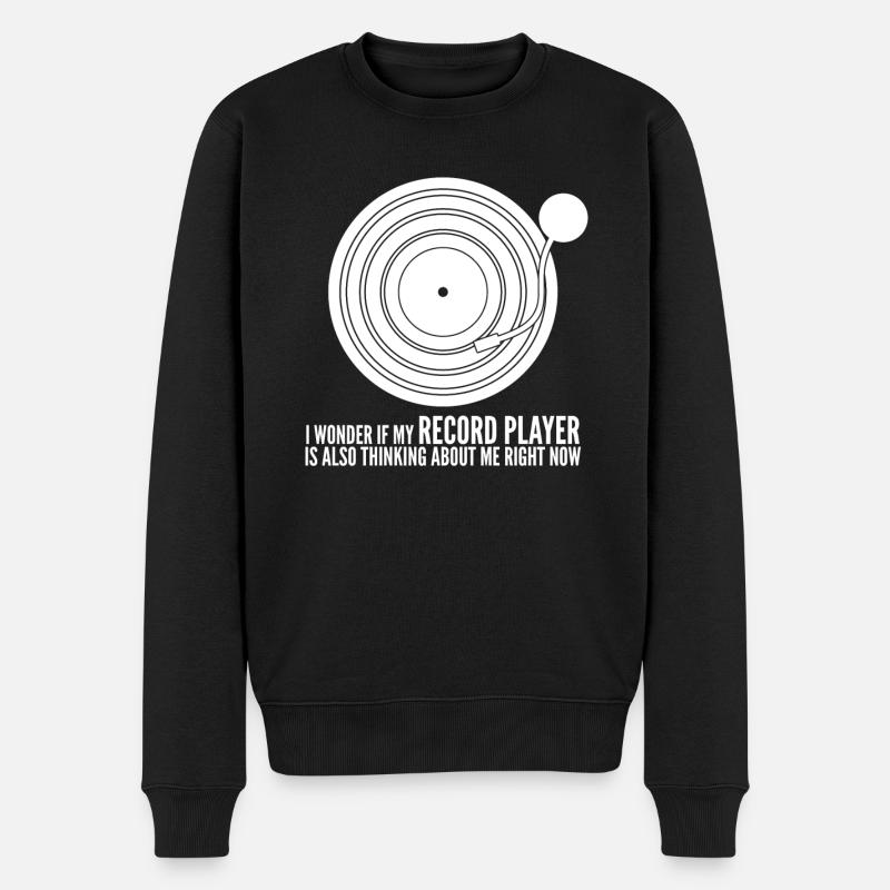 Tourne-disque vinyle - Pull Premium bio Homme - noir