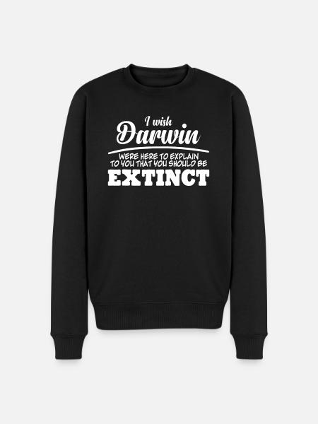 Darwin Award Darwinism Misanthrope - Men's Premium Organic Jumper - black