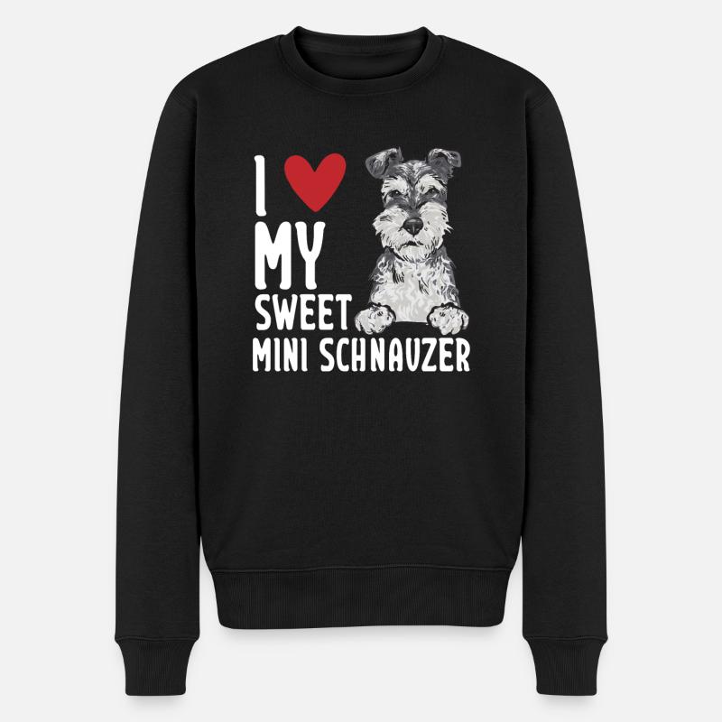 Schnauzer nain Chien Schnauzer - Pull Premium bio Homme - noir