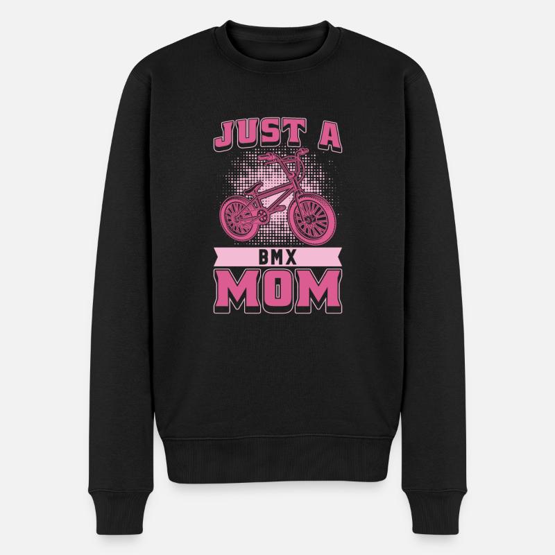 Bmx Bmx Biker Mutter Just A Bmx Mom - Männer Premium Bio Pullover - Schwarz