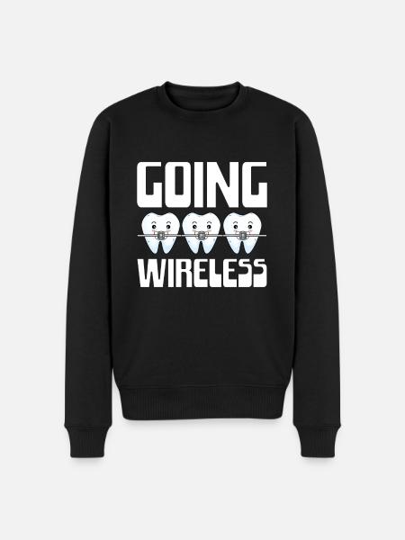 Funny braces saying - Men's Premium Organic Jumper - black