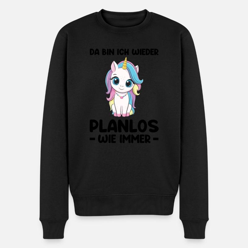 Witzig Ironie Büro Humor Geschenk - Männer Premium Bio Pullover - Schwarz
