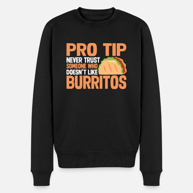 Cadeau Burrito - Pull Premium bio Homme - noir