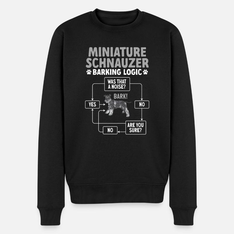 Zwergschnauzer Hund Schnauzer - Männer Premium Bio Pullover - Schwarz