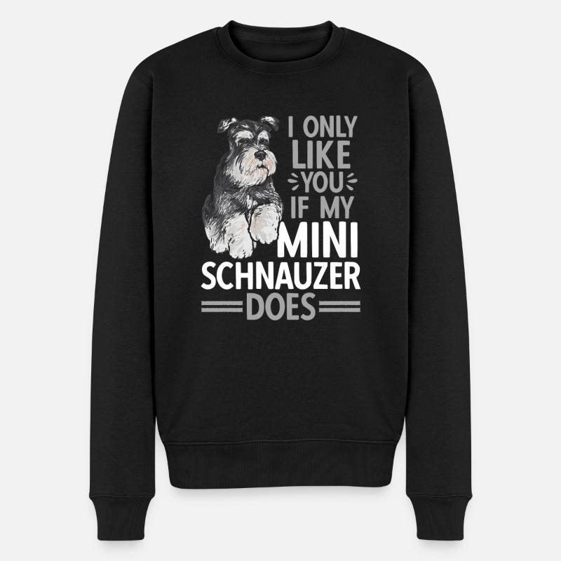 Zwergschnauzer Hund Schnauzer - Männer Premium Bio Pullover - Schwarz
