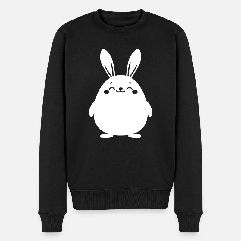 Kleiner Baby-Hase - Männer Premium Bio Pullover - Schwarz