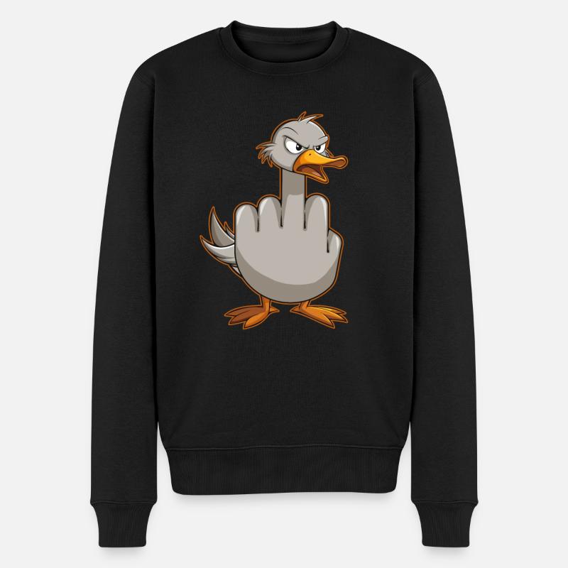 Ultimativ-lustiges Möwen Outfit! Perfekt und Nerds - Männer Premium Bio Pullover - Schwarz