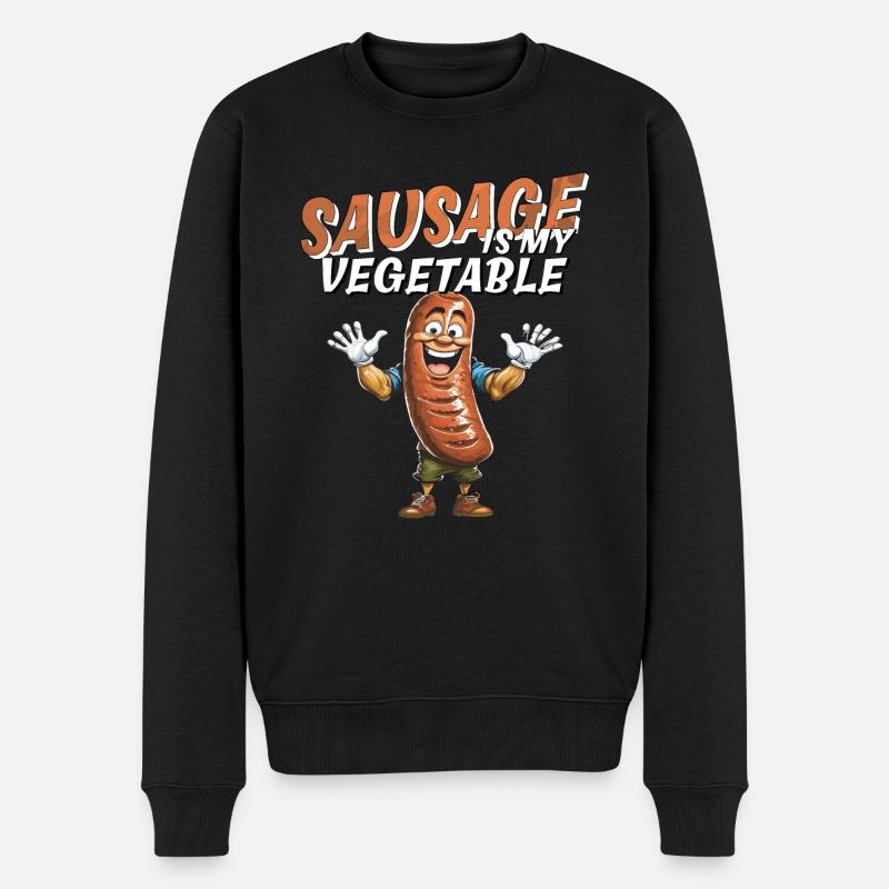 LA SAUCISSE EST MON LÉGUME - Pull Premium bio Homme - noir