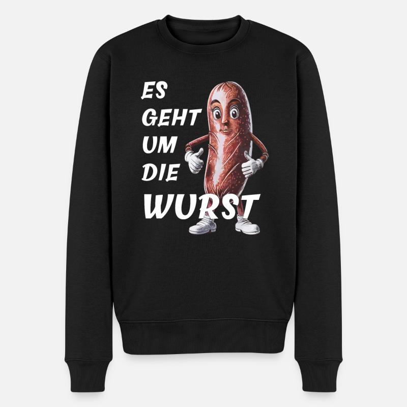 ES GEHT UM DIE WURST - Männer Premium Bio Pullover - Schwarz