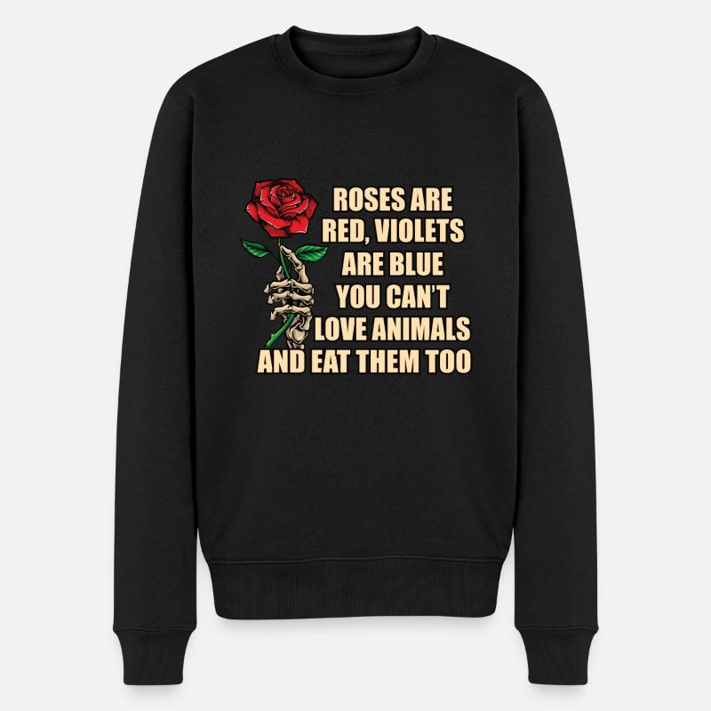 Les roses sont rouges - Pull Premium bio Homme - noir