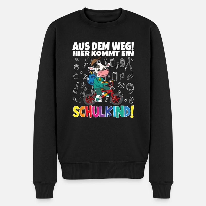 Schulkind 2024 Einschulung Schulanfang - Männer Premium Bio Pullover - Schwarz