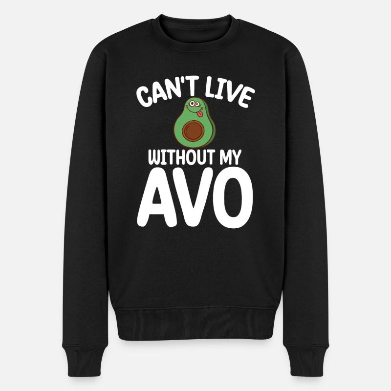 Avocado Gifts - Männer Premium Bio Pullover - Schwarz