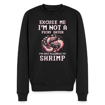 Garnelenallergie I'm Just Allergic To Shrimp - Männer Premium Bio Pullover - Schwarz - Vorne - Nico (187cm)