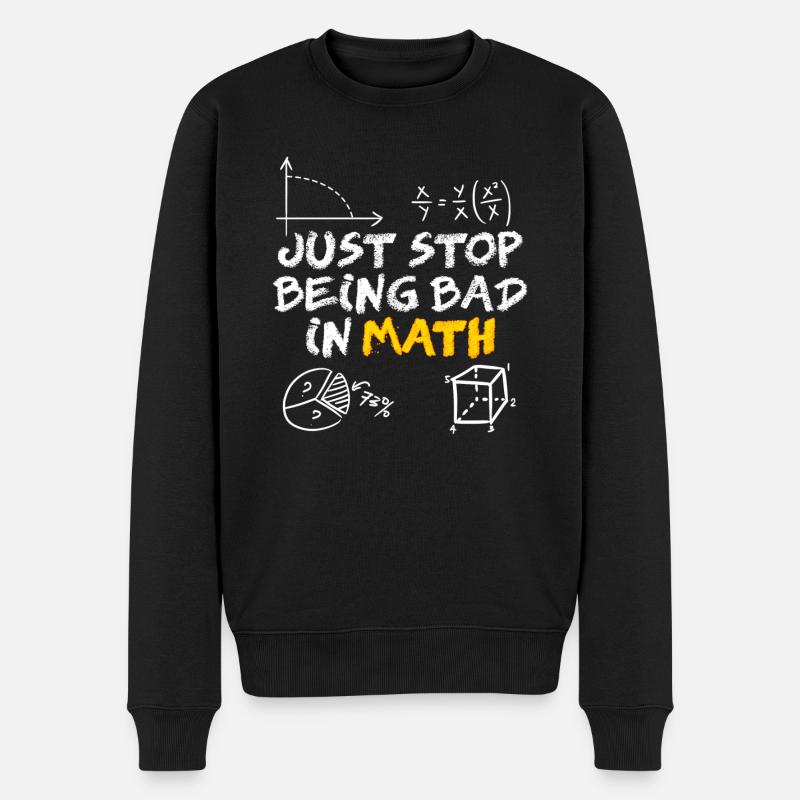 Maths Mathematics Physics Teacher Math - Männer Premium Bio Pullover - Schwarz