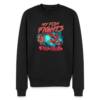 Kampffisch Siamesische Kampffische - Männer Premium Bio Pullover - Schwarz - Vorne - Nico (187cm)