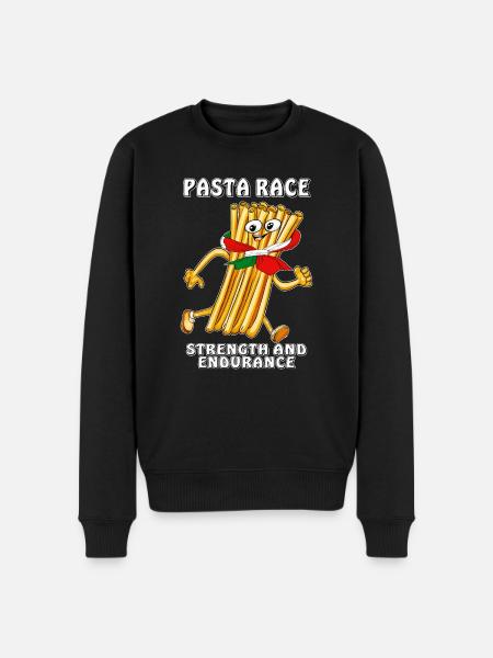 PASTA RACE STRENGTH AND ENDURANCE - Men's Premium Organic Jumper - black