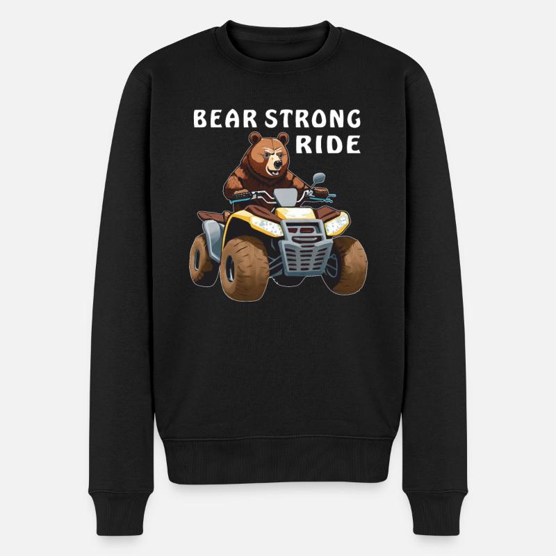 QUAD BEAR STRONG RIDE - Men's Premium Organic Jumper - black