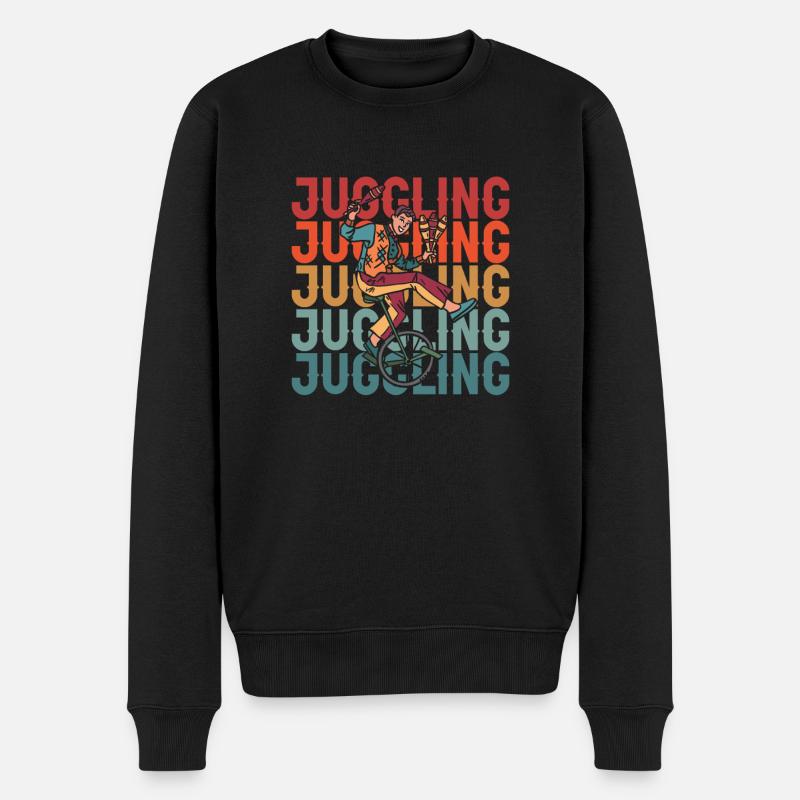 Jonglieren Jongleur - Männer Premium Bio Pullover - Schwarz