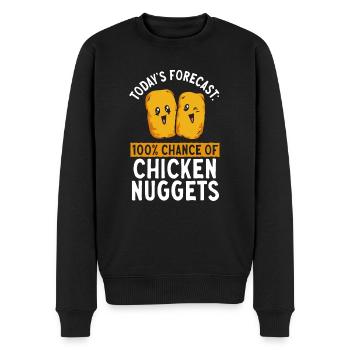 Chicken Nugget Liebhaber Chicken Nuggets - Männer Premium Bio Pullover - Schwarz - Vorne - Nico (187cm)